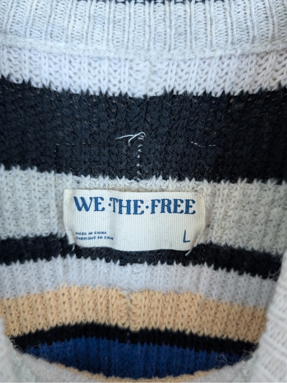 Free People We The Free Sunny Stripe Pullover Sweater - Picture 3 of 8